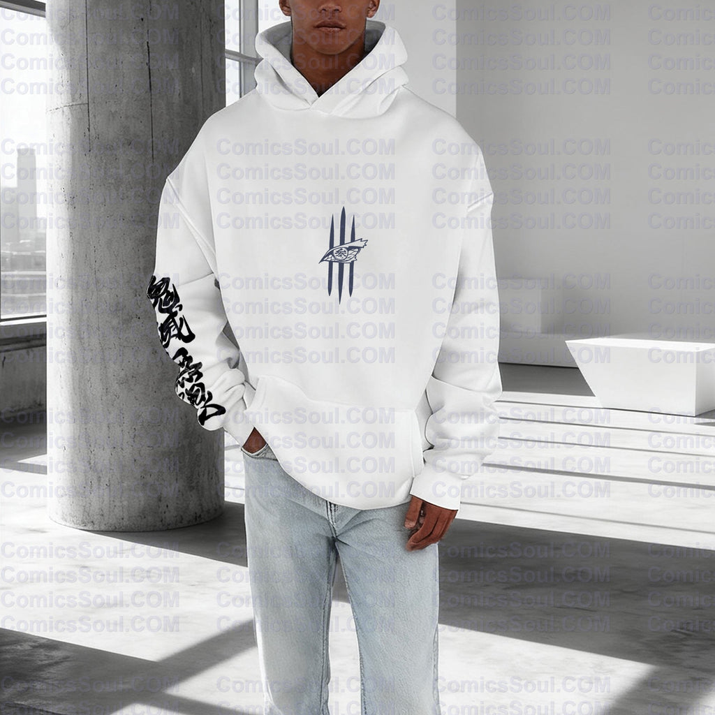Plus Velvet Unisex Anime Graphic Streetwear Vintage Hoodie
