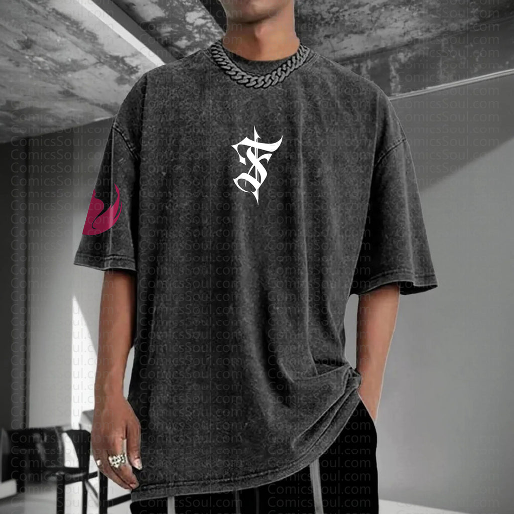 Unisex Anime Inspired Vintage Washed T-Shirt丨Comicssoul