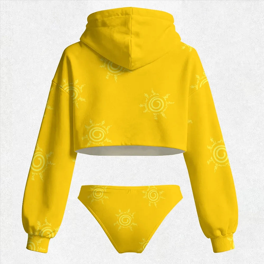 NARUTO Women's Hooded Thicken Suit Set | Anime Graphic