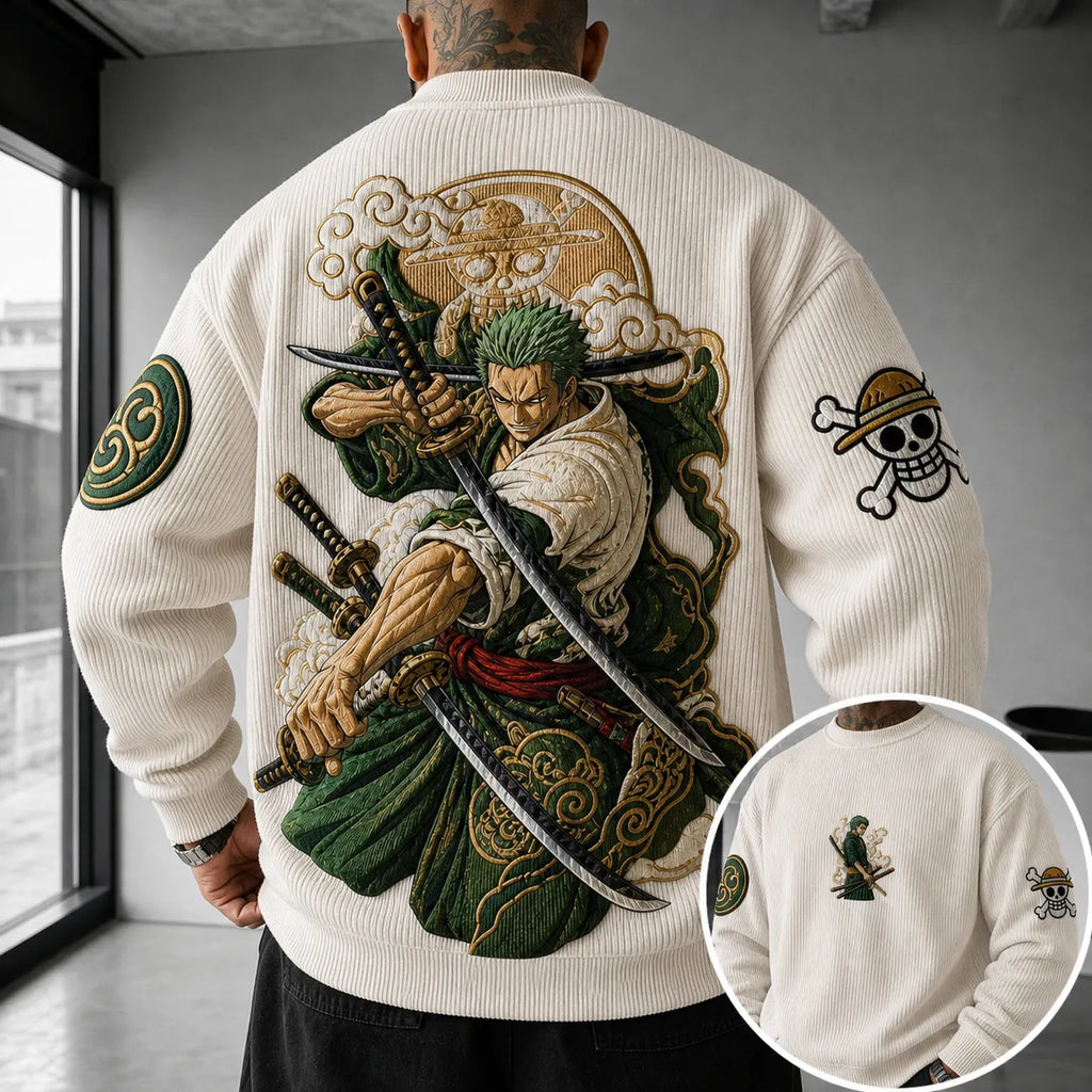 Unisex Anime-print Crewneck Sweatshirt