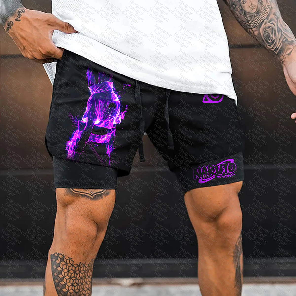 Unisex Naruto Anime Graphic Streetwear Shorts