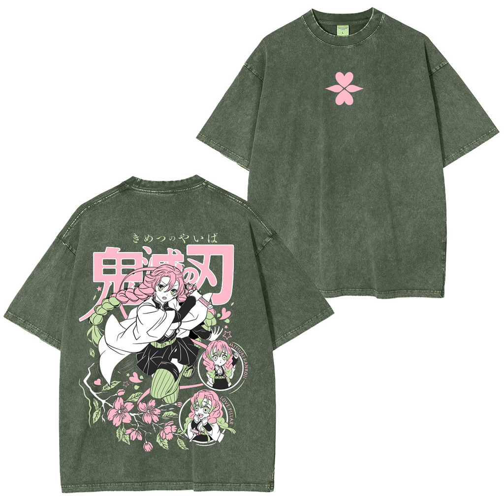 Mitsuri Kanroji,Anime Anime Unsiex Washed T-Shirt| KNY
