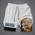 Unisex Double-layer Shorts With Anime Print