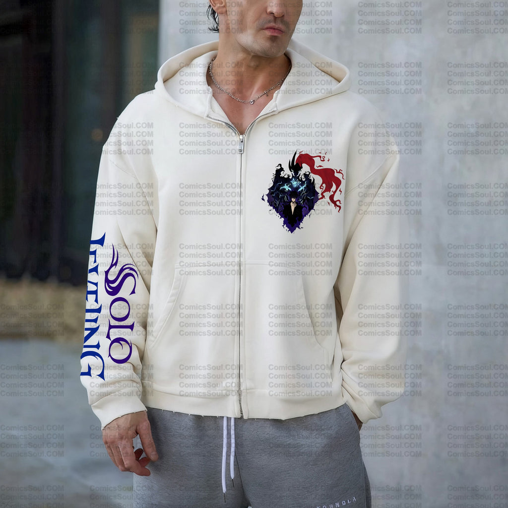 Unisex Graphic Streetwear Vintage Zipper Cardigan Plush Hoodie