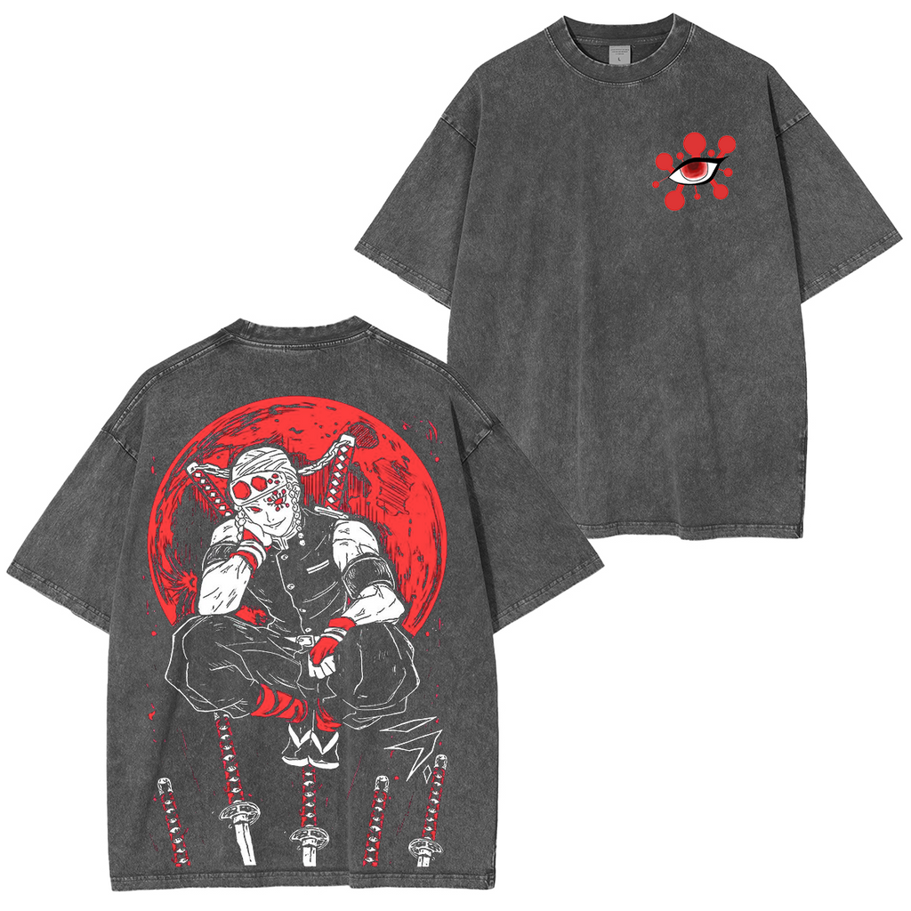 Tengen Uzui,KNY Anime Unisex Washed T-Shirt