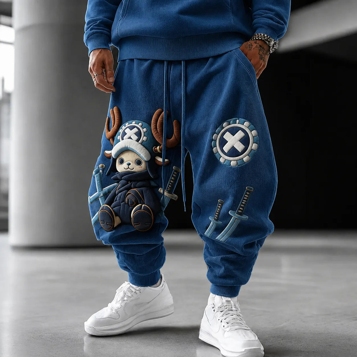 Unisex Anime-print Trousers