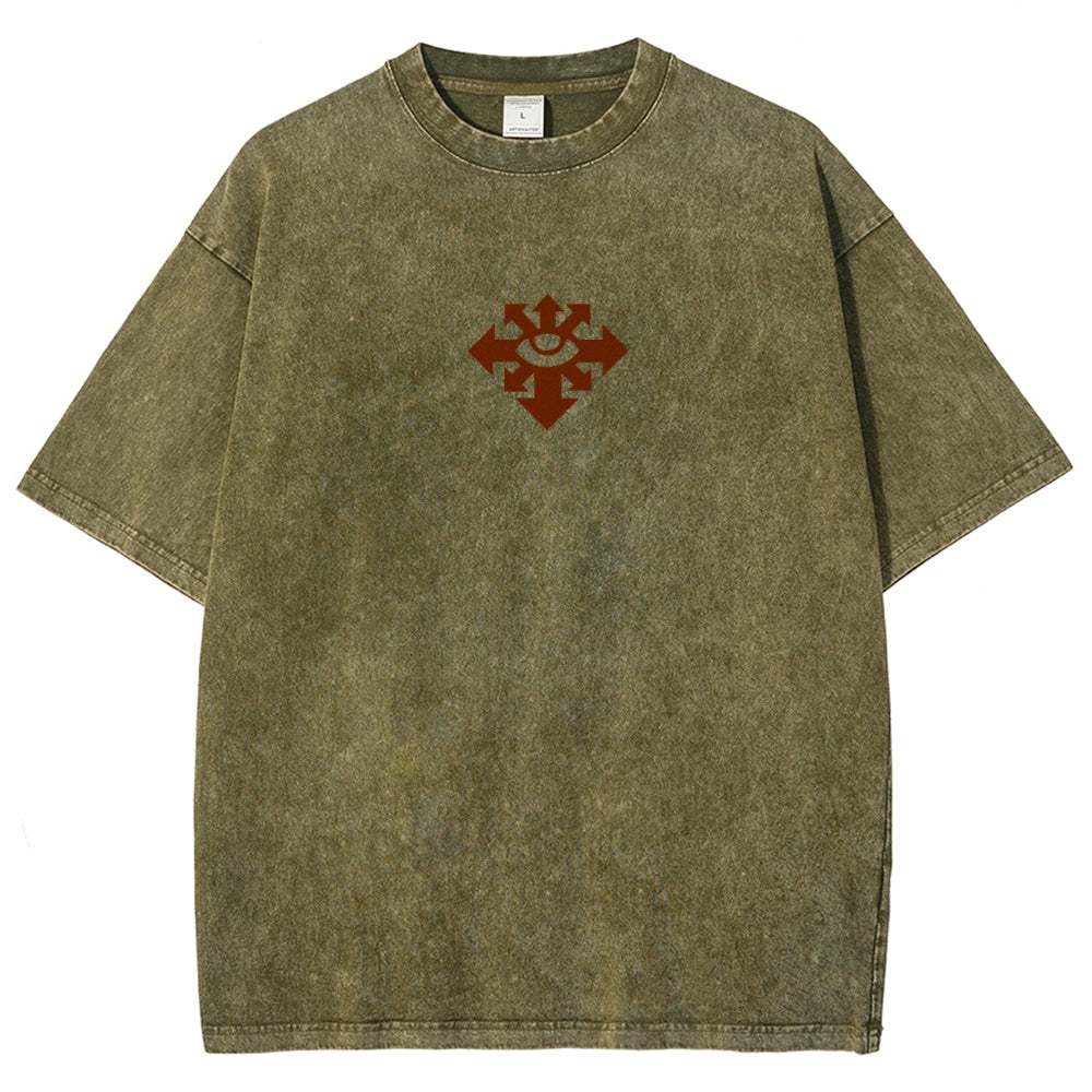 Vintage Casual Washed T-Shirt 丨WH40K