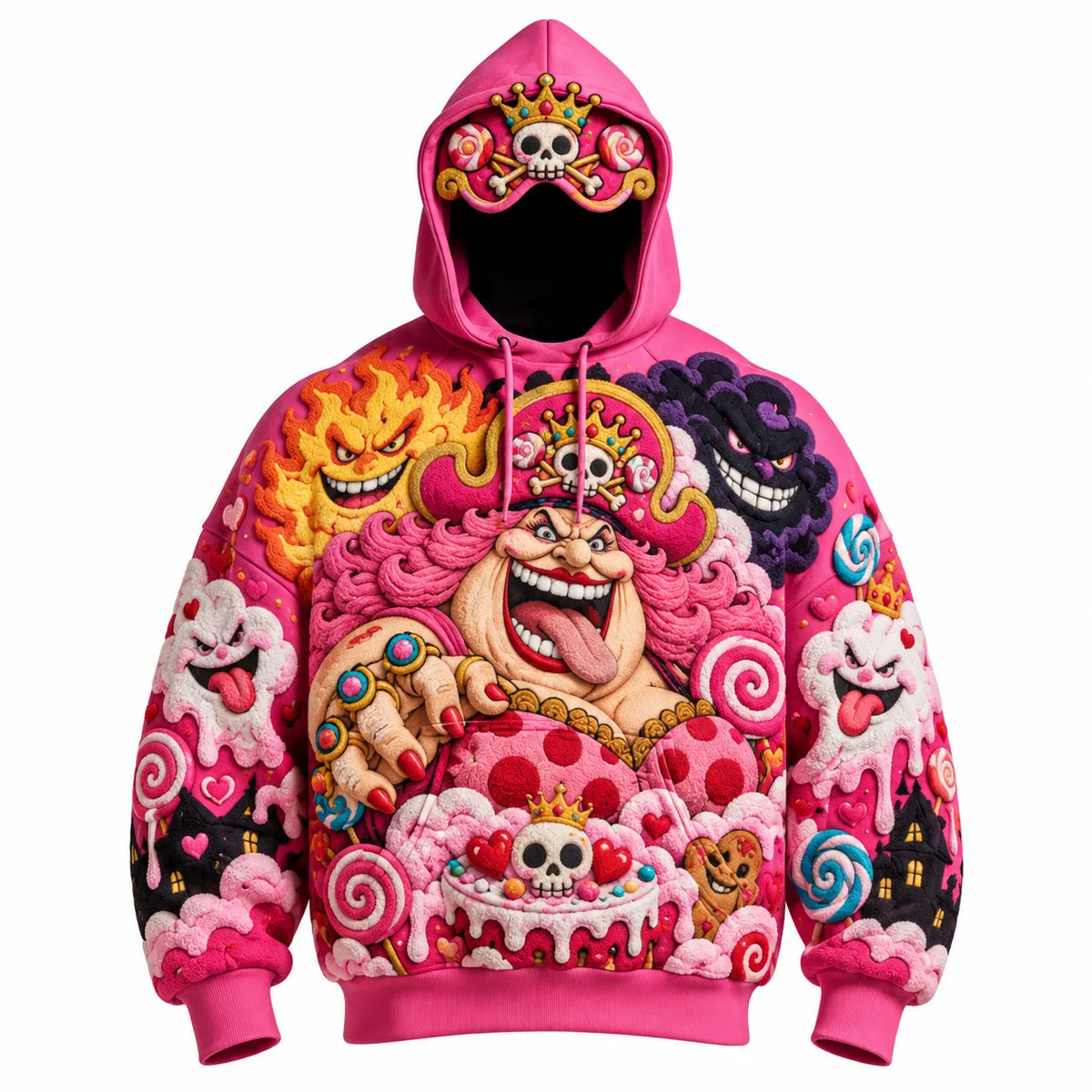 Halloween Anime-Print Hoodie