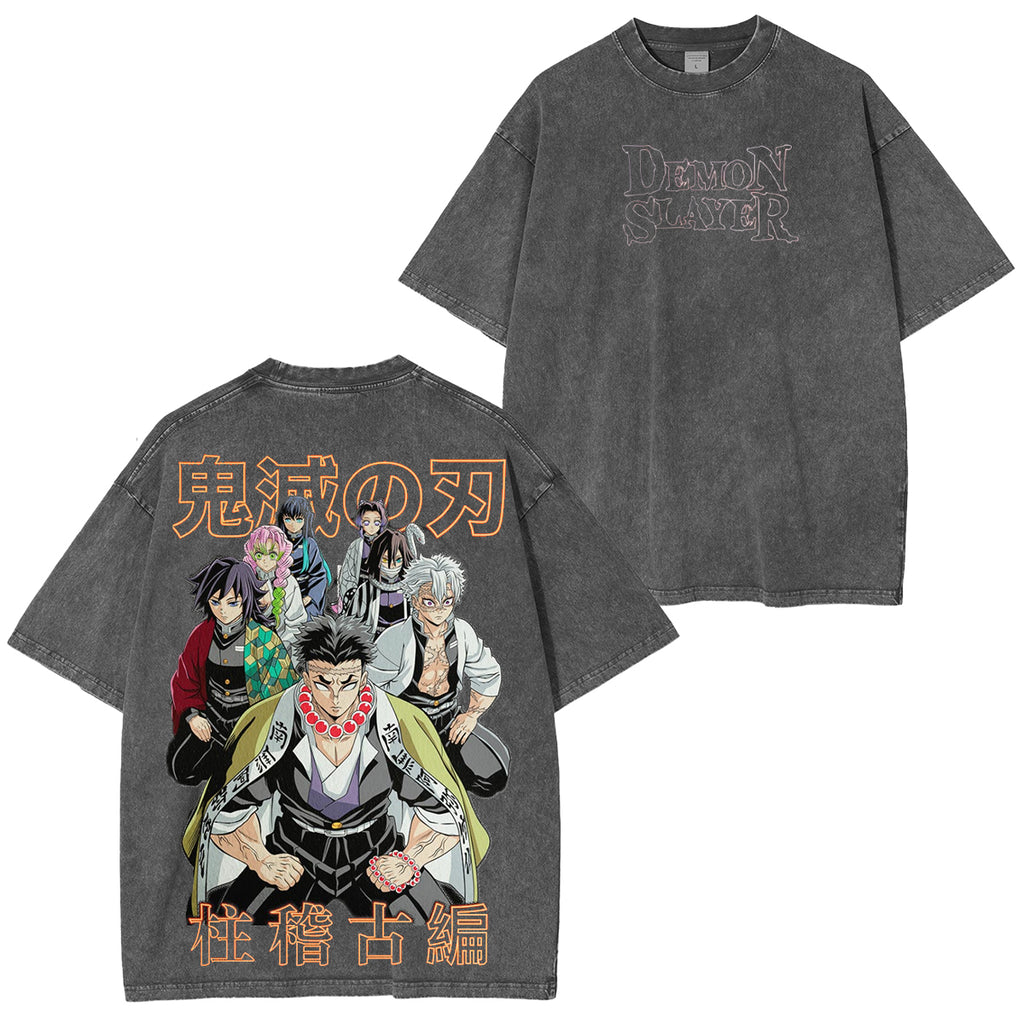 Hashiratrainingarc Vintage Anime Unisex Washed T-Shirt| KNY
