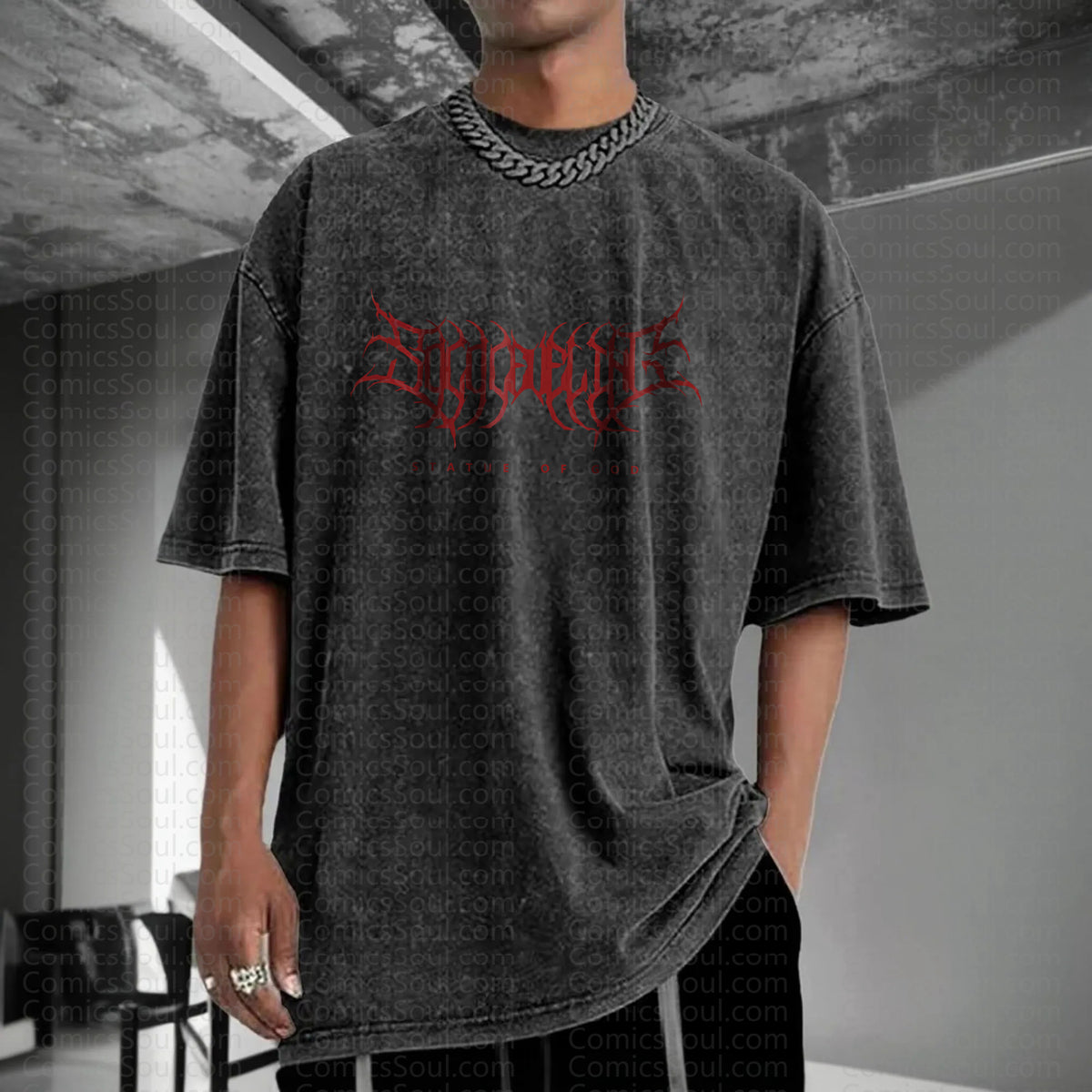 Unisex Anime Inspired Vintage Washed T-Shirt丨Comicssoul