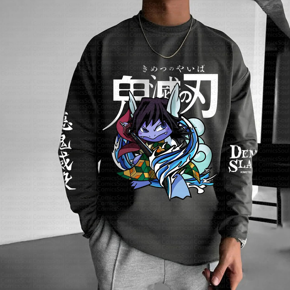 Unisex “Comicssoul X Comicssoul” Anime Graphic Streetwear Vintage Long-Sleeved T-shirt