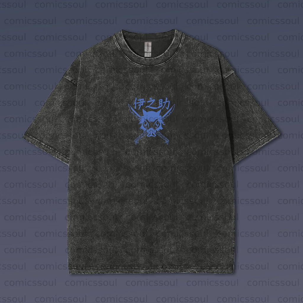 Vintage 3D Direct Inkjet Printed Washed Unisex T-Shirt
