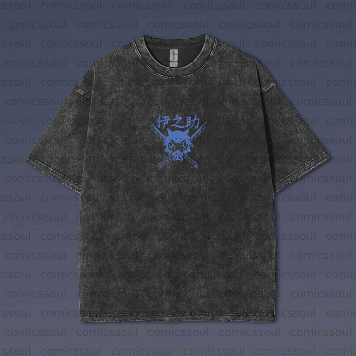 Vintage 3D Direct Inkjet Printed Washed Unisex T-Shirt