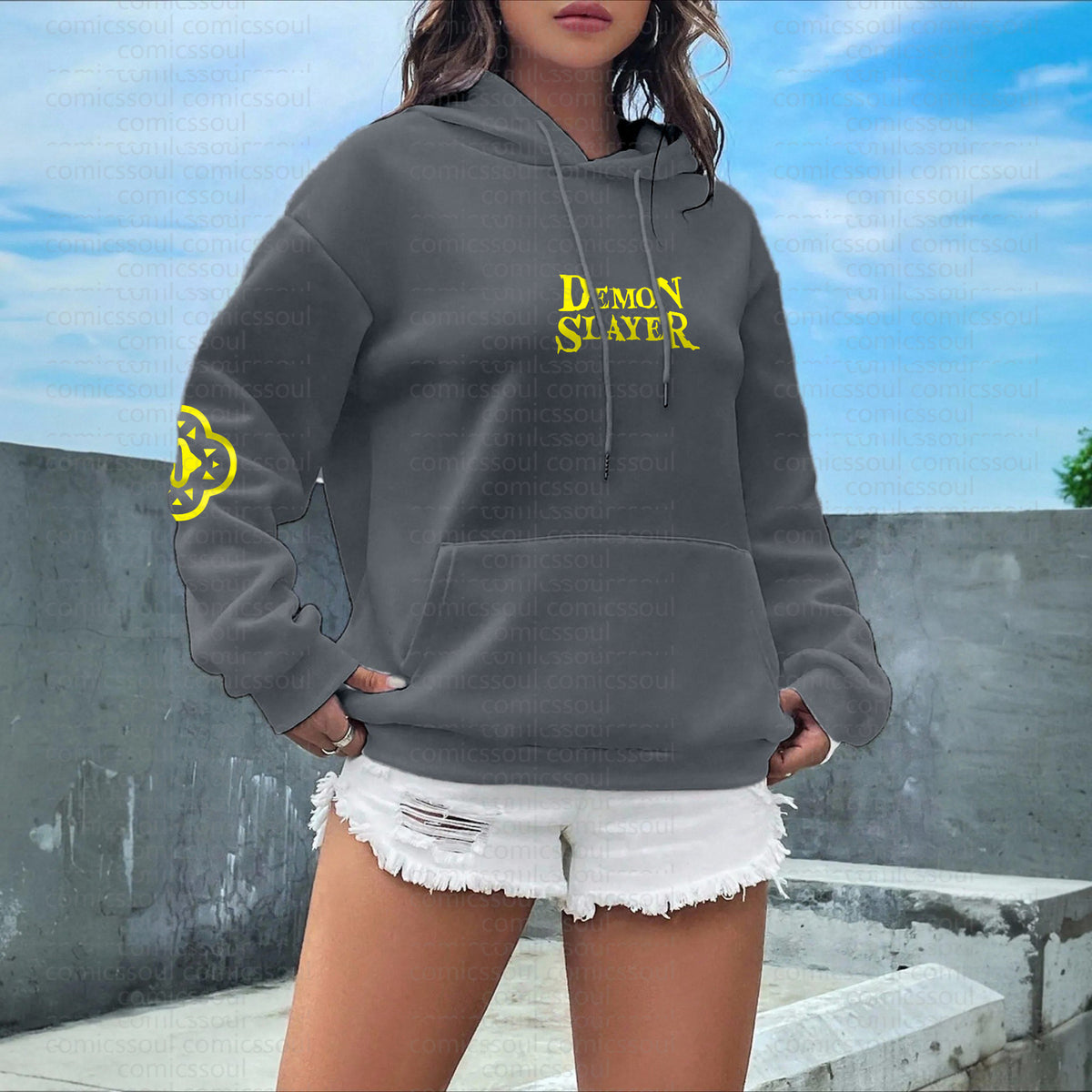 " Comicssoul " Anime Inspired Vintage Hoodie