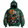 Halloween Anime-Print Hoodie