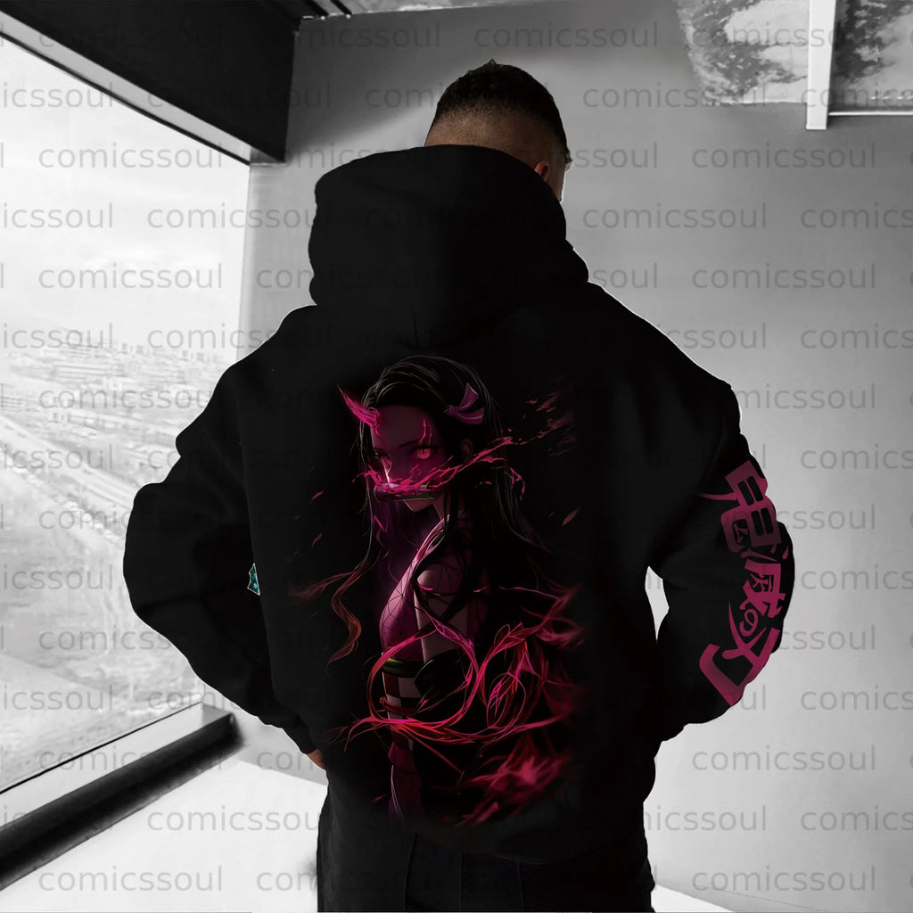 Unisex Anime Graphic Streetwear Vintage Hoodie