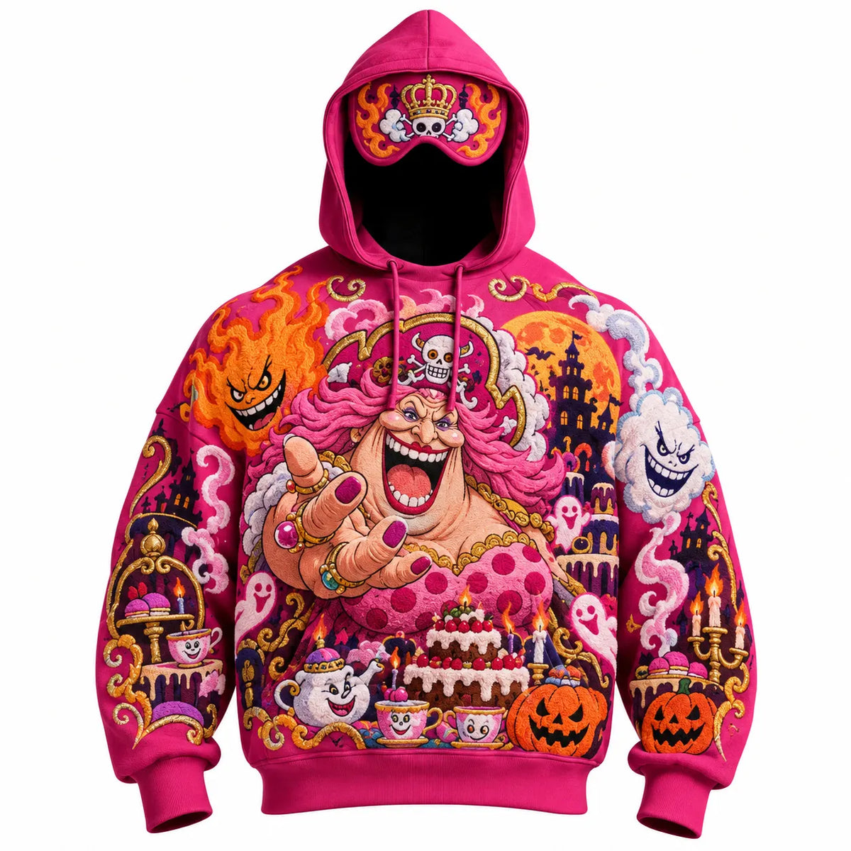 Halloween Anime-Print Hoodie