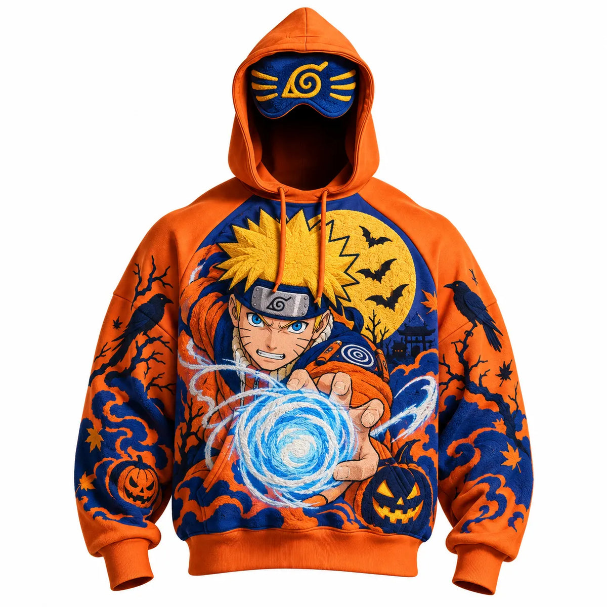 Halloween Anime-Print Hoodie