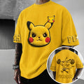 Unisex Anime-Style Retro Corduroy Oversized T-Shirt