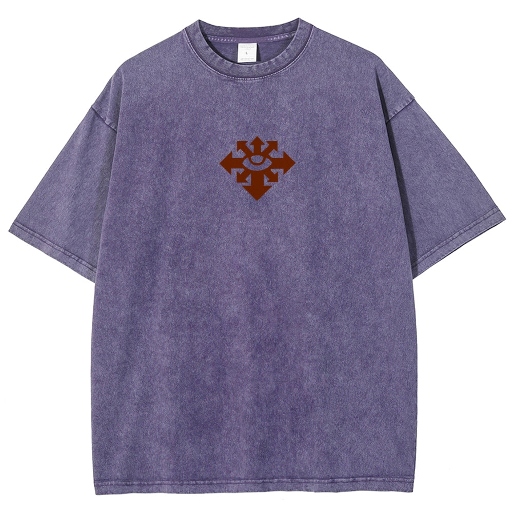 Vintage Casual Washed T-Shirt 丨WH40K