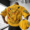 Unisex Anime-Style Retro Corduroy Oversized T-Shirt