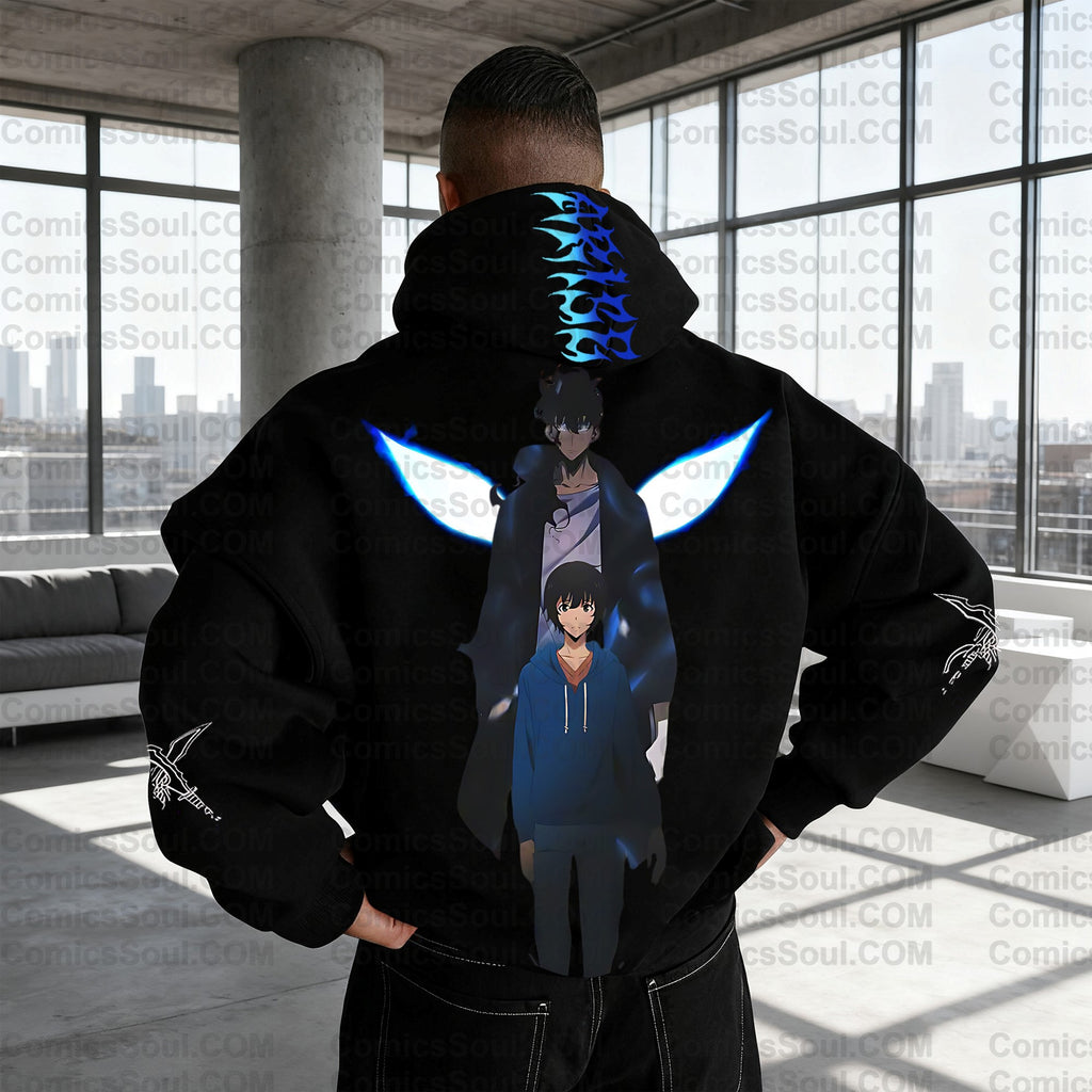 Unisex Anime Graphic Streetwear Wintage Plush Hoodie