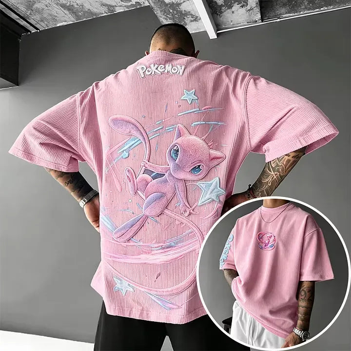 Unisex Anime Inspired Vintage Corduroy T-Shirt