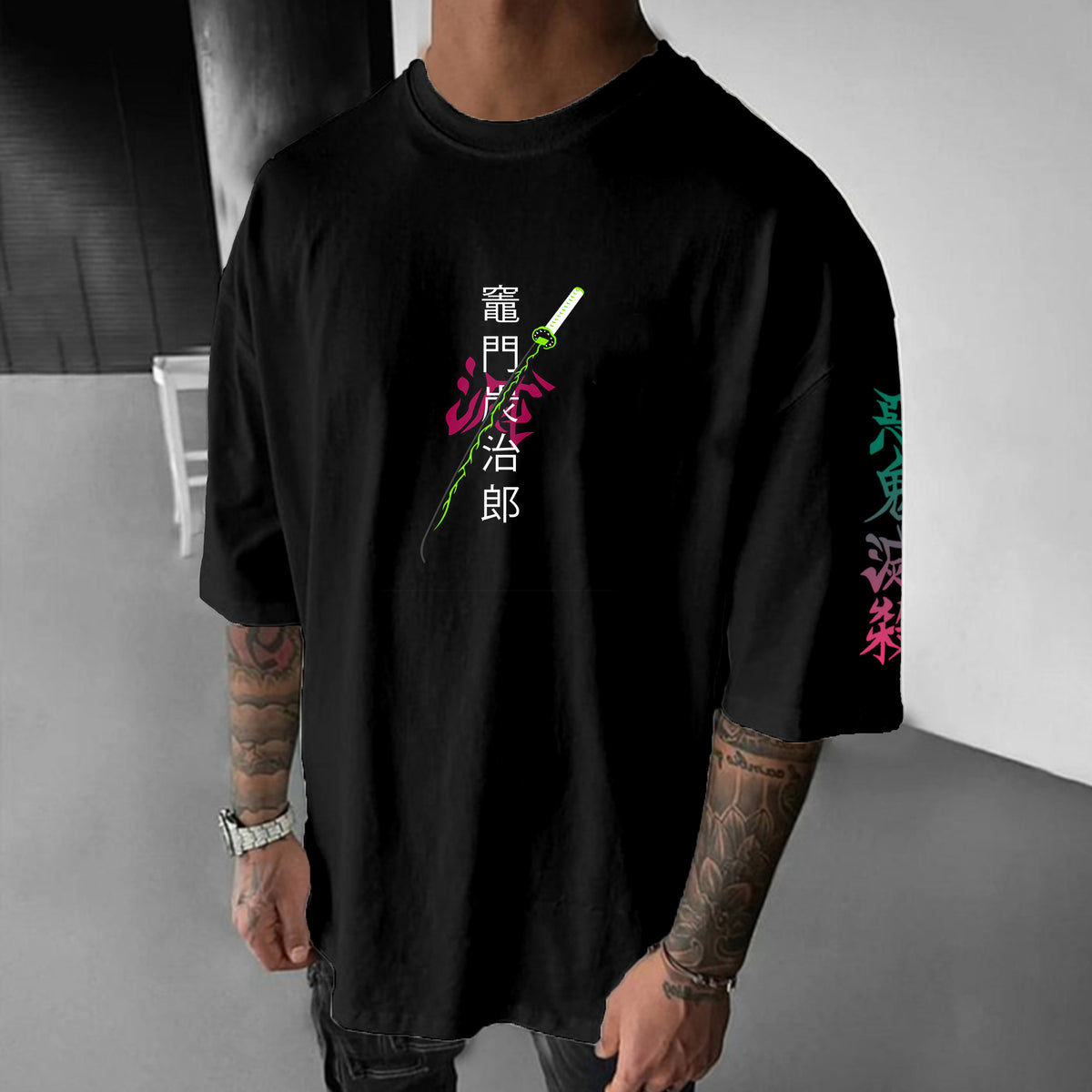 Unisex  " Demon slayer " Anime Inspired Vintage T-Shirt| KNY