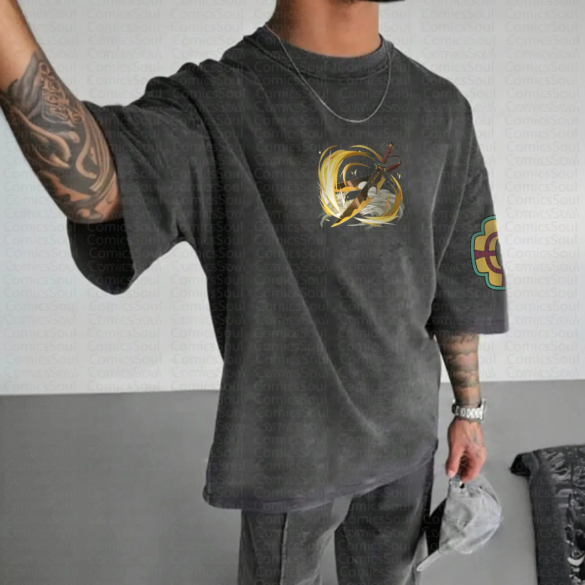 Unisex Anime Inspired Vintage Washed T-Shirt丨Comicssoul