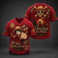 Pirate Crew Print V-Neck T-Shirt