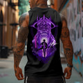 Oversized Anime Print Gym Tank Top