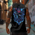 Oversized Anime Print Gym Tank Top