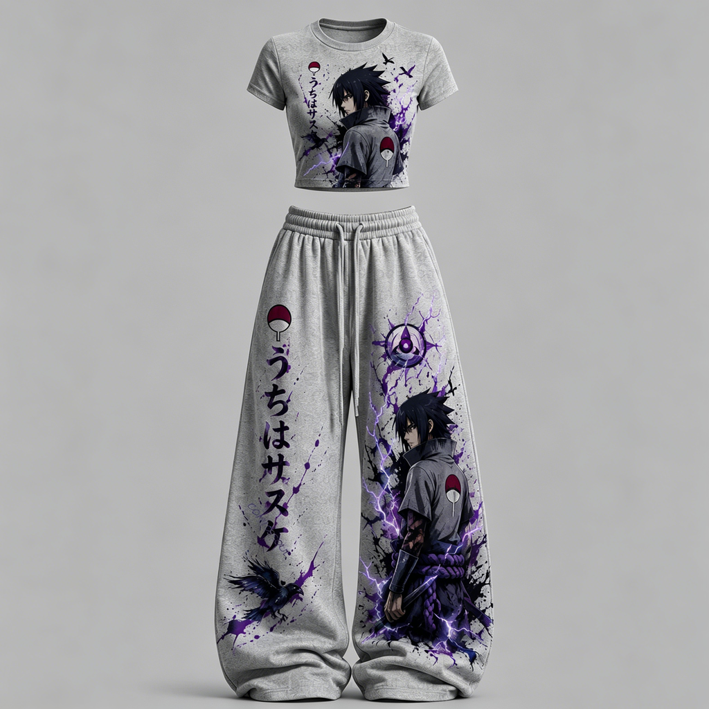 Naruto Top & Elasticated Trousers Two-Piece Set | Anime Graphic