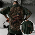 Unisex Anime-Style Retro Corduroy Oversized T-Shirt