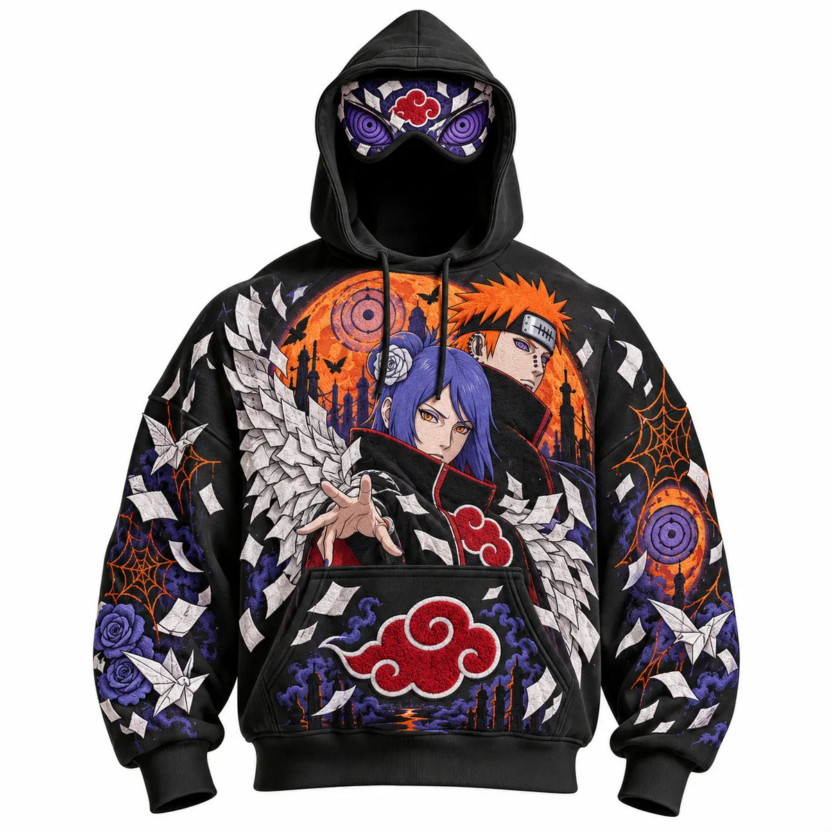 Halloween Anime-Print Hoodie