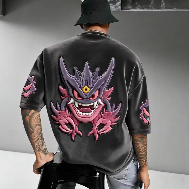 Unisex Anime Inspired Vintage Corduroy T-Shirt