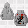 Unisex Graphic Streetwear Vintage Zipper Cardigan Plush Hoodie