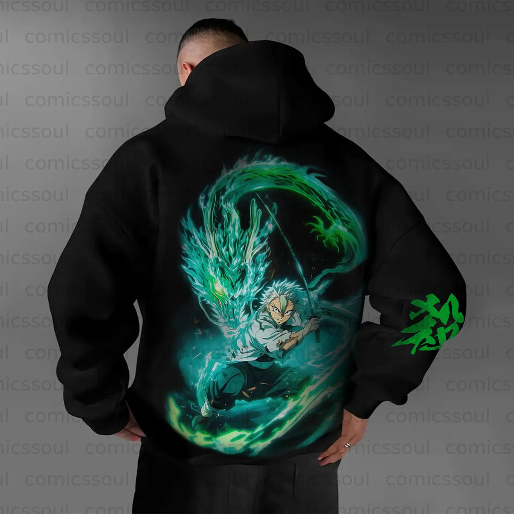 Unisex Anime Graphic Streetwear Vintage Hoodie
