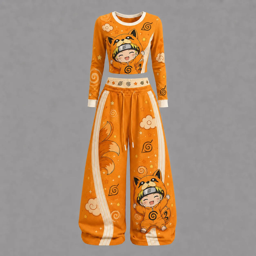 Naruto - Sakura-Long-sleeved double-layer stretch pants set | Anime Graphic