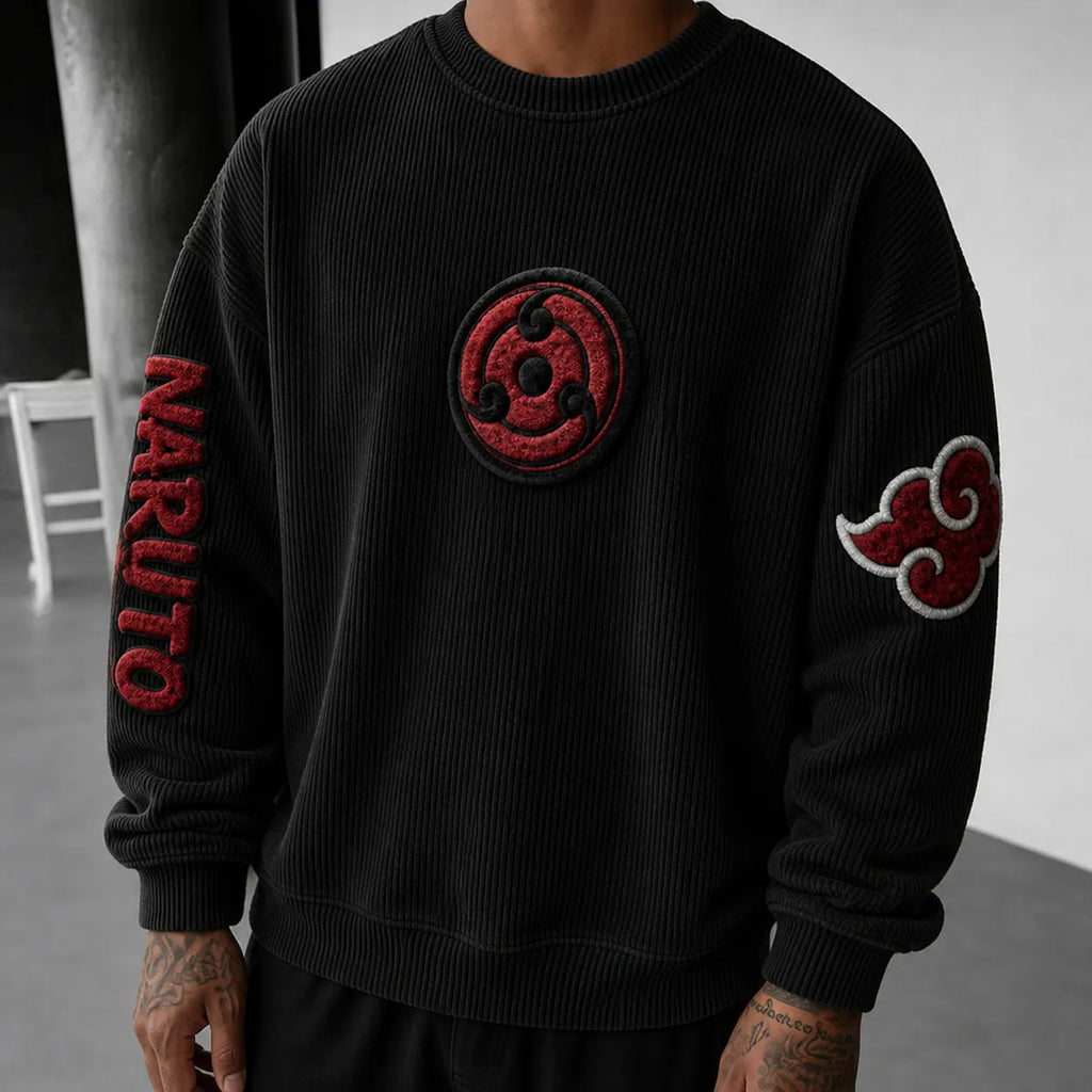 Unisex Anime-print Crewneck Sweatshirt