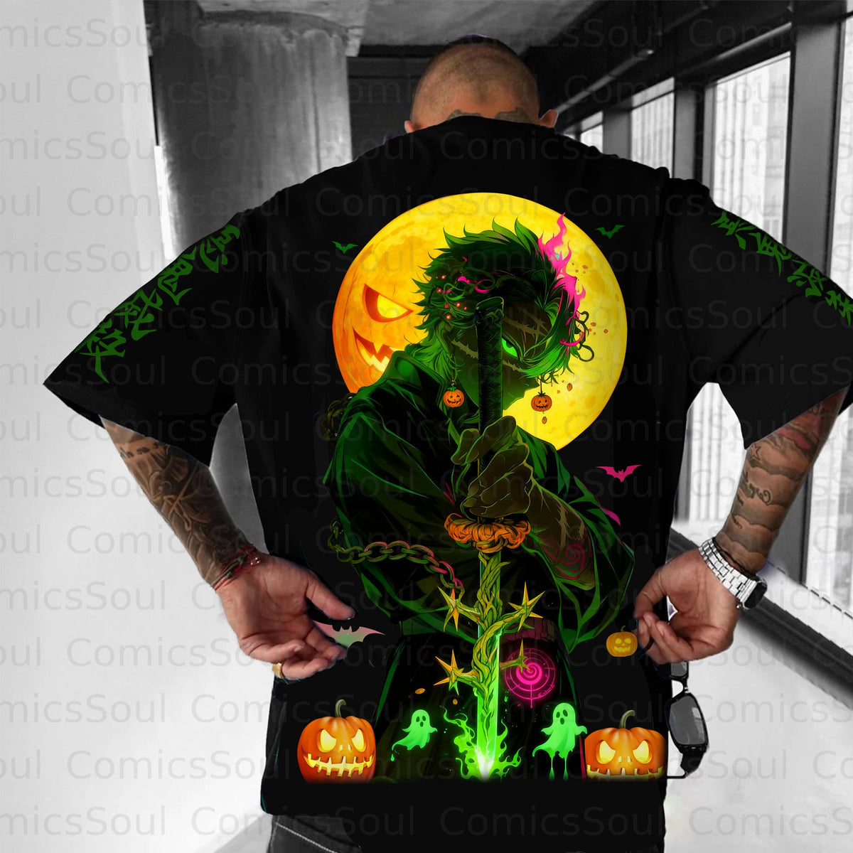 Unisex Anime Halloween Inspired Vintage T-Shirt