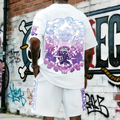 OP-Unisex Anime Inspired Vintage T-shirt& Shorts 2 Pieces Set