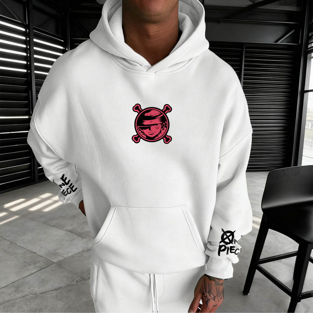 OP-Unisex Anime Inspired Vintage Plush Hoodie