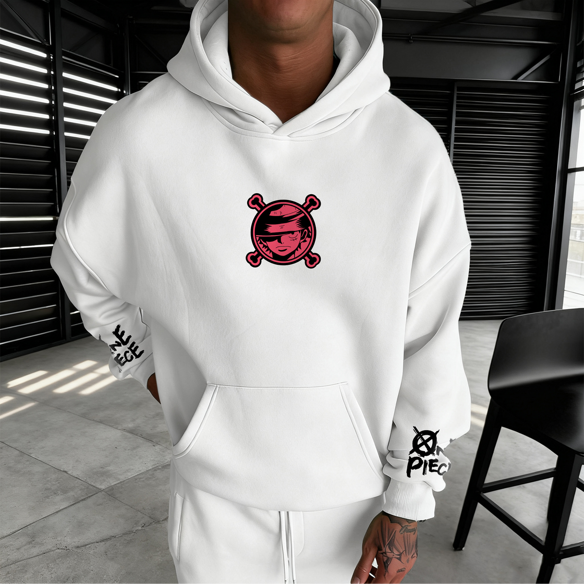 OP-Unisex Anime Inspired Vintage Plush Hoodie