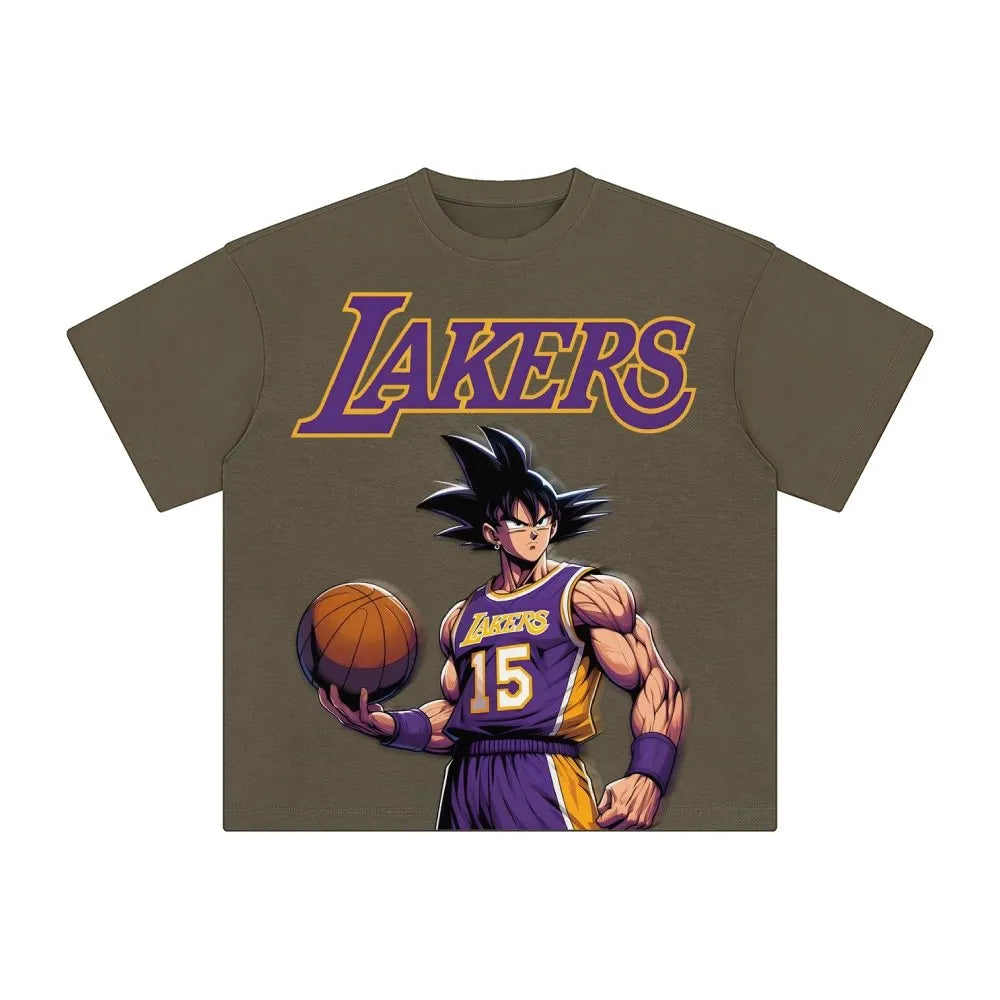 OP-Unisex Vintage Tee丨 Lakers X Dragon Ball Tee