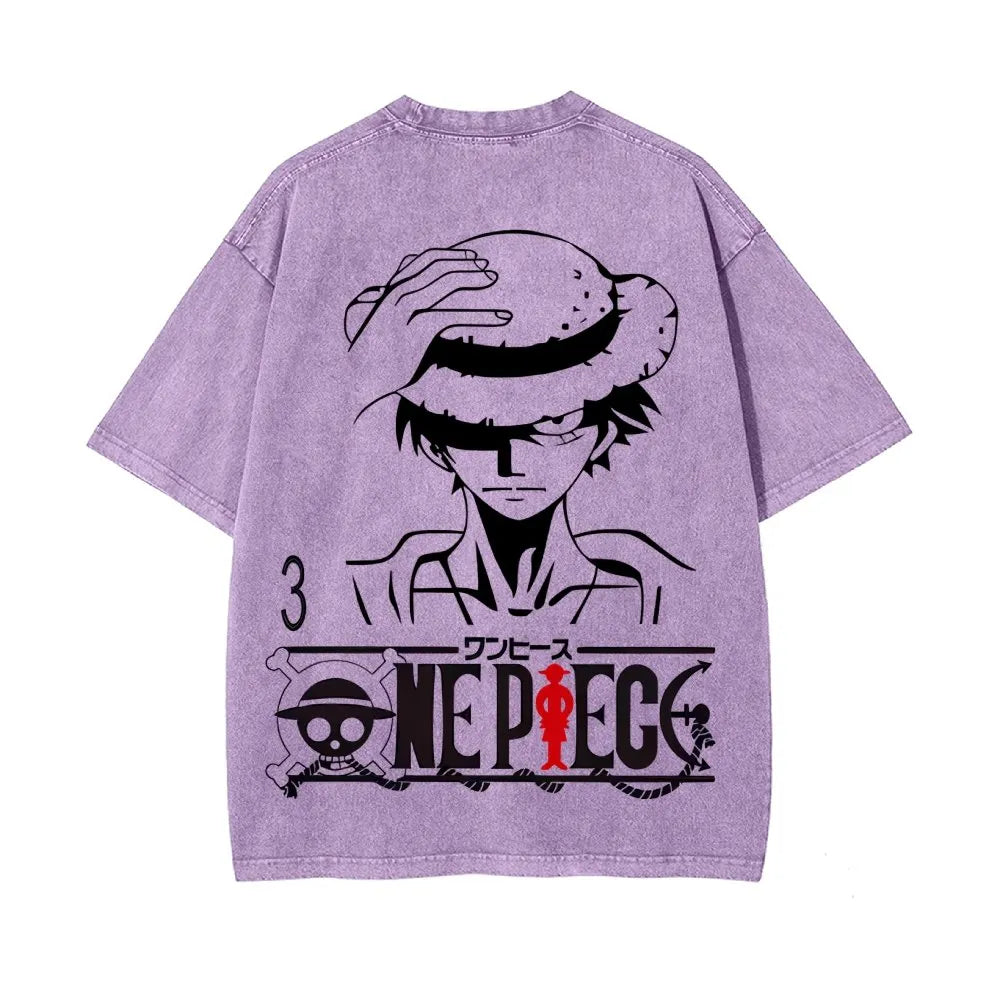 OP-Luffy Vintage Oversized T-Shirt