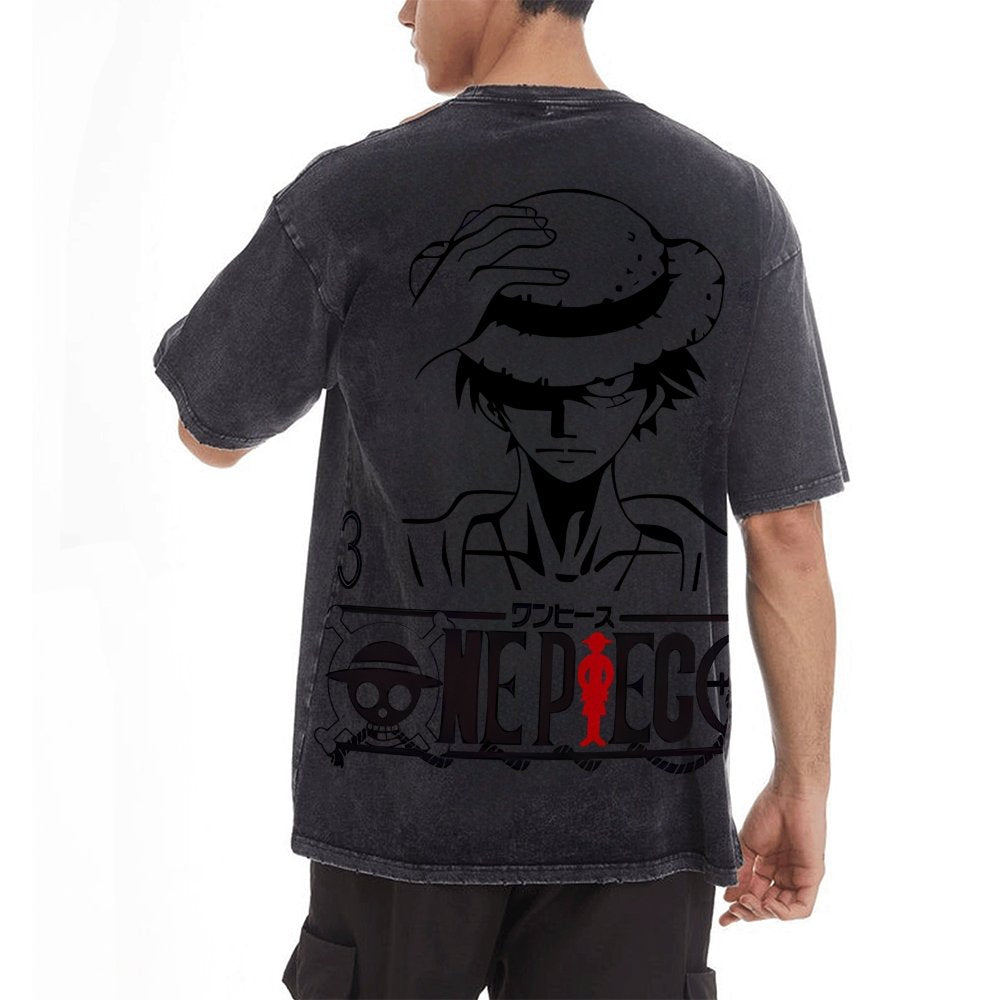 OP-Luffy Vintage Oversized T-Shirt