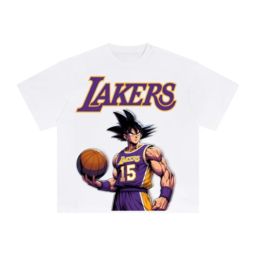 OP-Unisex Vintage Tee丨 Lakers X Dragon Ball Tee