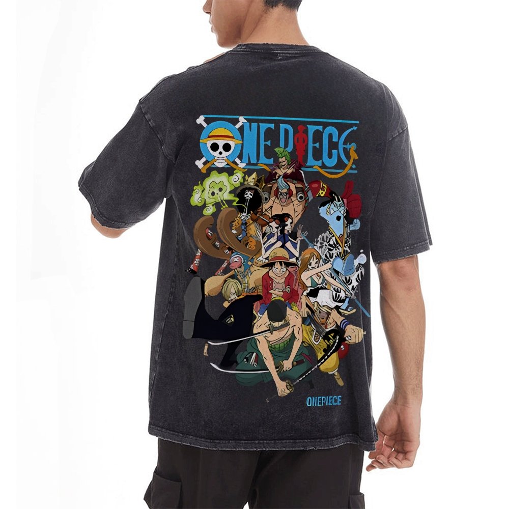 OP-Luffy Vintage Oversized T-Shirt