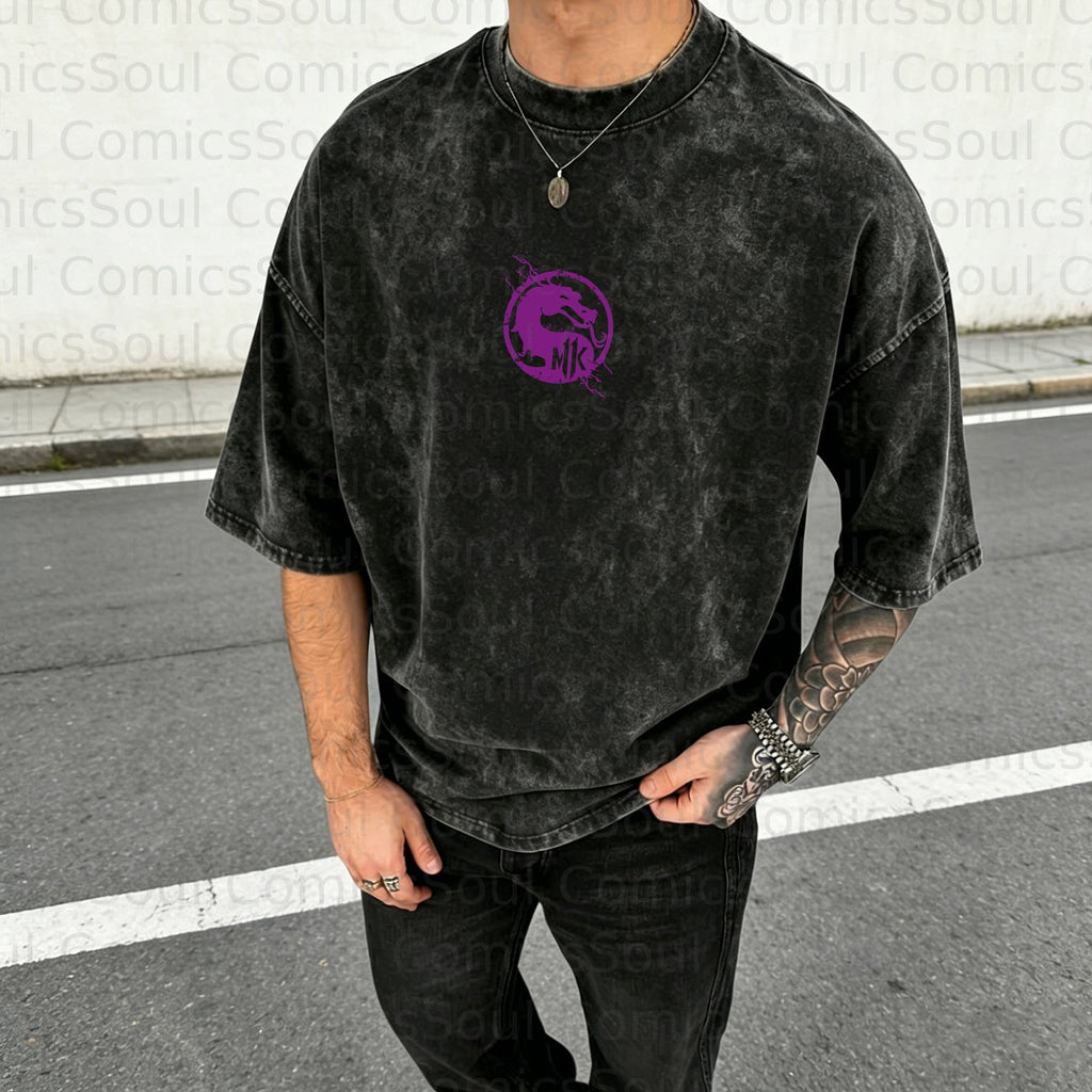Unisex Anime Inspired Vintage Washed T-Shirt